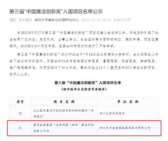 좋은 소식! Zhejiang Oriental은 세 번째 "China 승부 식 토토 Innovation Award".jpg 우승했습니다.